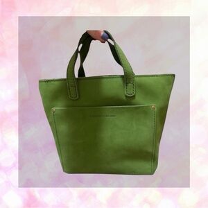 🦄 Portland Leather Zippered Mini Crossbody Tote in Succulent!